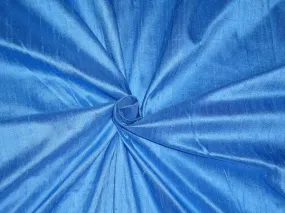 100% PURE SILK DUPION FABRIC PASTEL INDIGO colour 54" wide WITH SLUBS MM66[3]