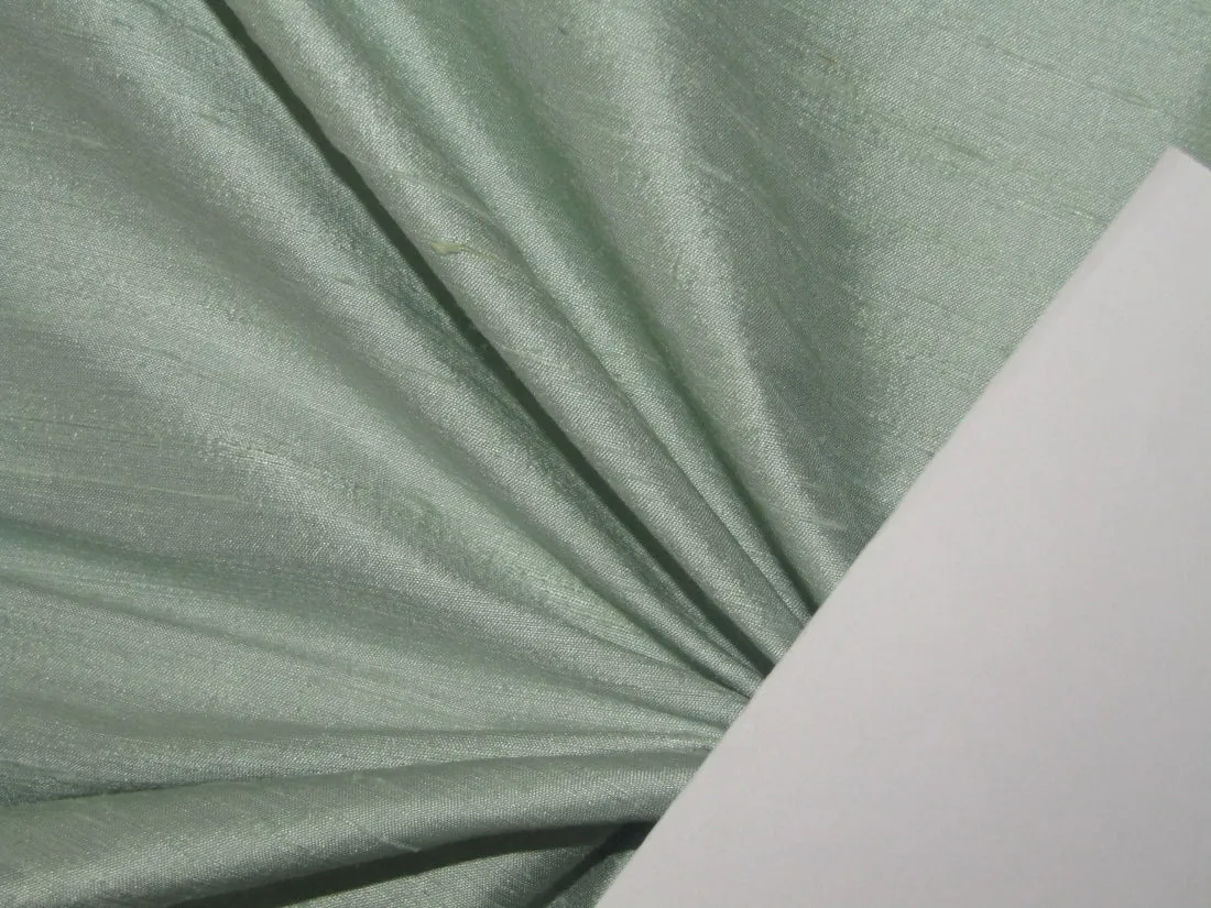 100% silk dupion pastel dusty green color 54" wide slubs MM76[6]