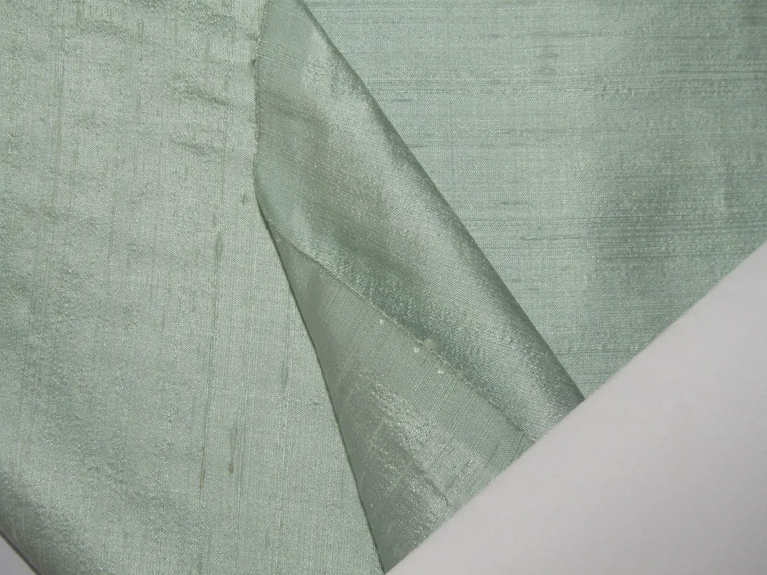 100% silk dupion pastel dusty green color 54" wide slubs MM76[6]