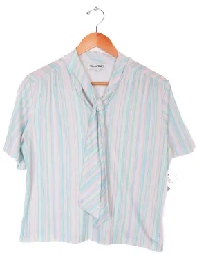 60s-70s Booth Bay Pastel Stripes Blouse