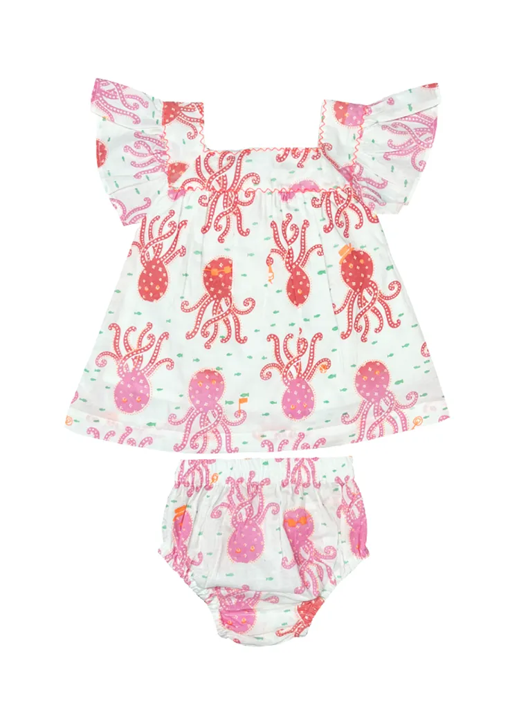 Baby Jhabla Dress Octopus