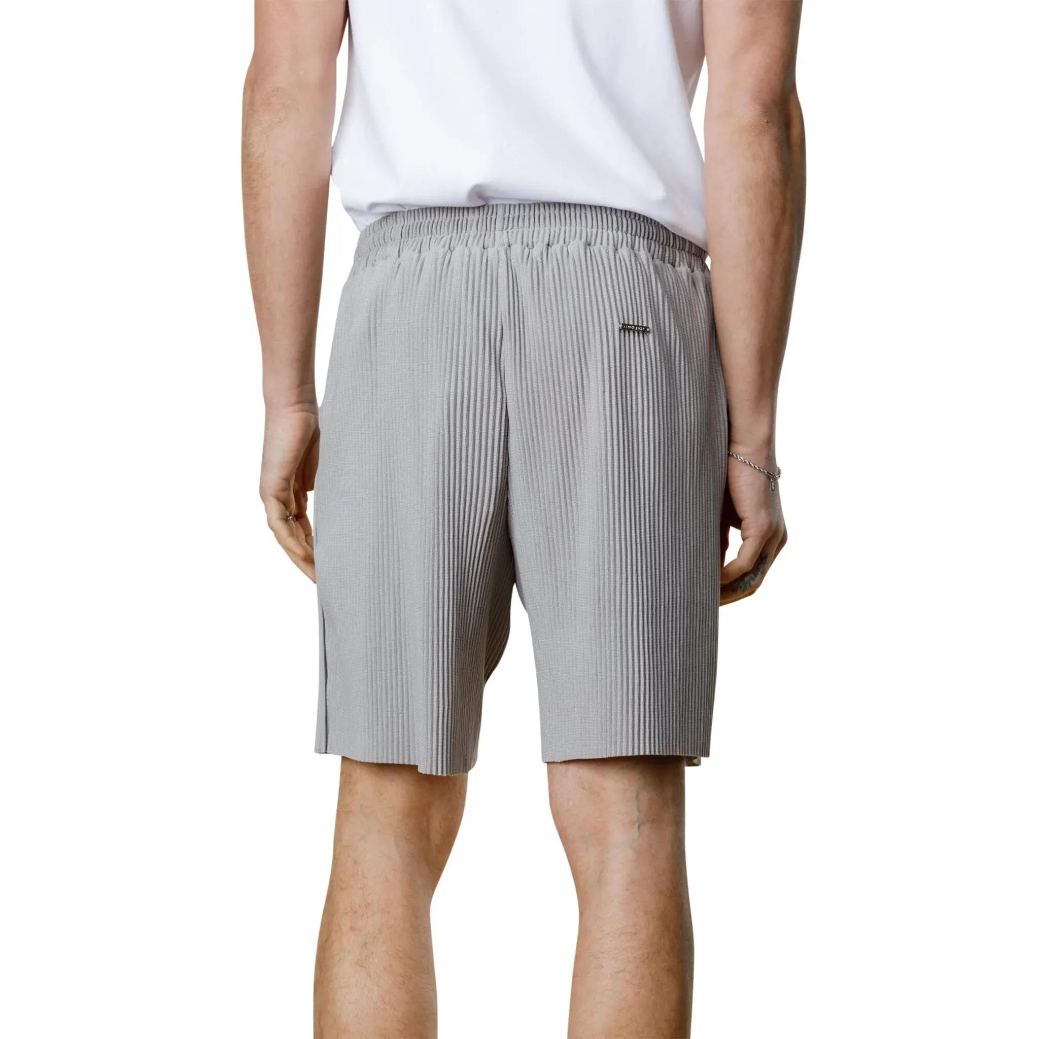 Belier Pleated Light Grey Shorts