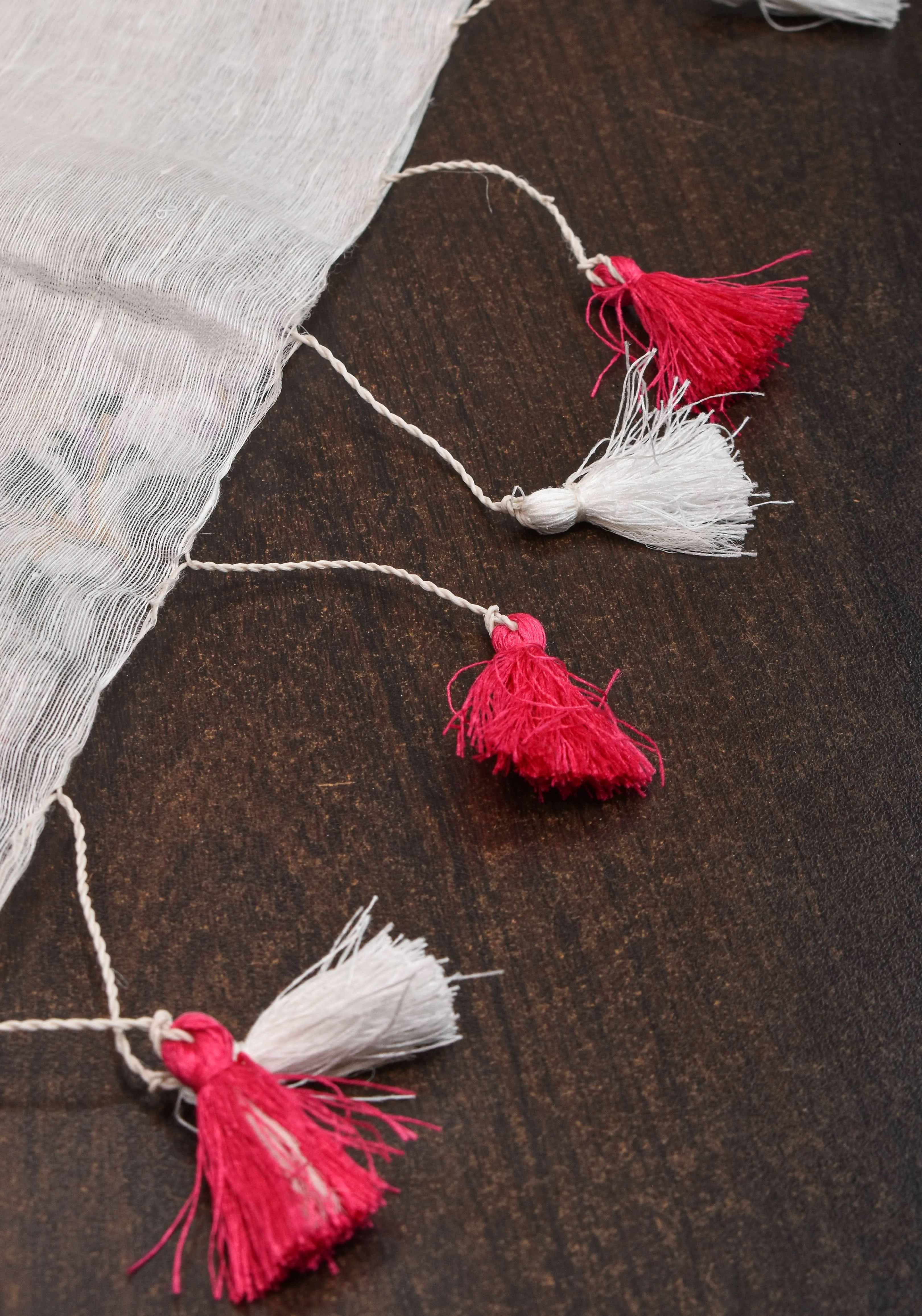 Blooms of Joy - Floral Embroidered Silk Linen Saree in Off White