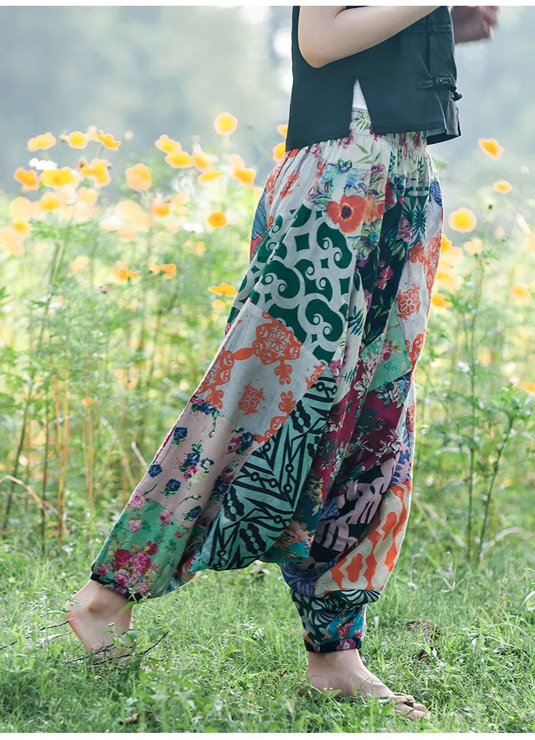 Bohemian Loose Fit Summer Harem Pants for Women - Comfy Yoga Trousers