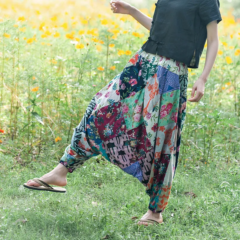 Bohemian Loose Fit Summer Harem Pants for Women - Comfy Yoga Trousers