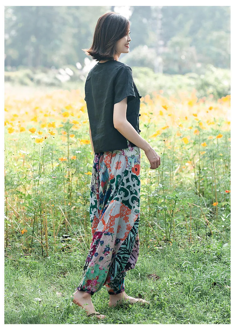 Bohemian Loose Fit Summer Harem Pants for Women - Comfy Yoga Trousers