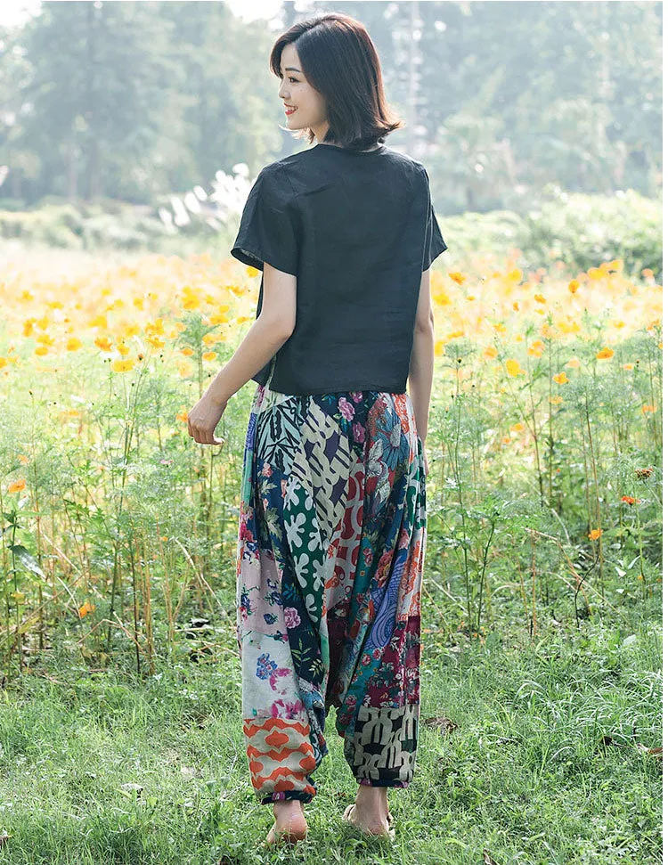 Bohemian Loose Fit Summer Harem Pants for Women - Comfy Yoga Trousers