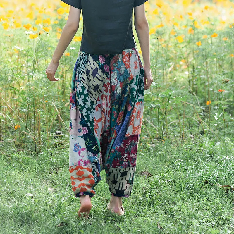 Bohemian Loose Fit Summer Harem Pants for Women - Comfy Yoga Trousers