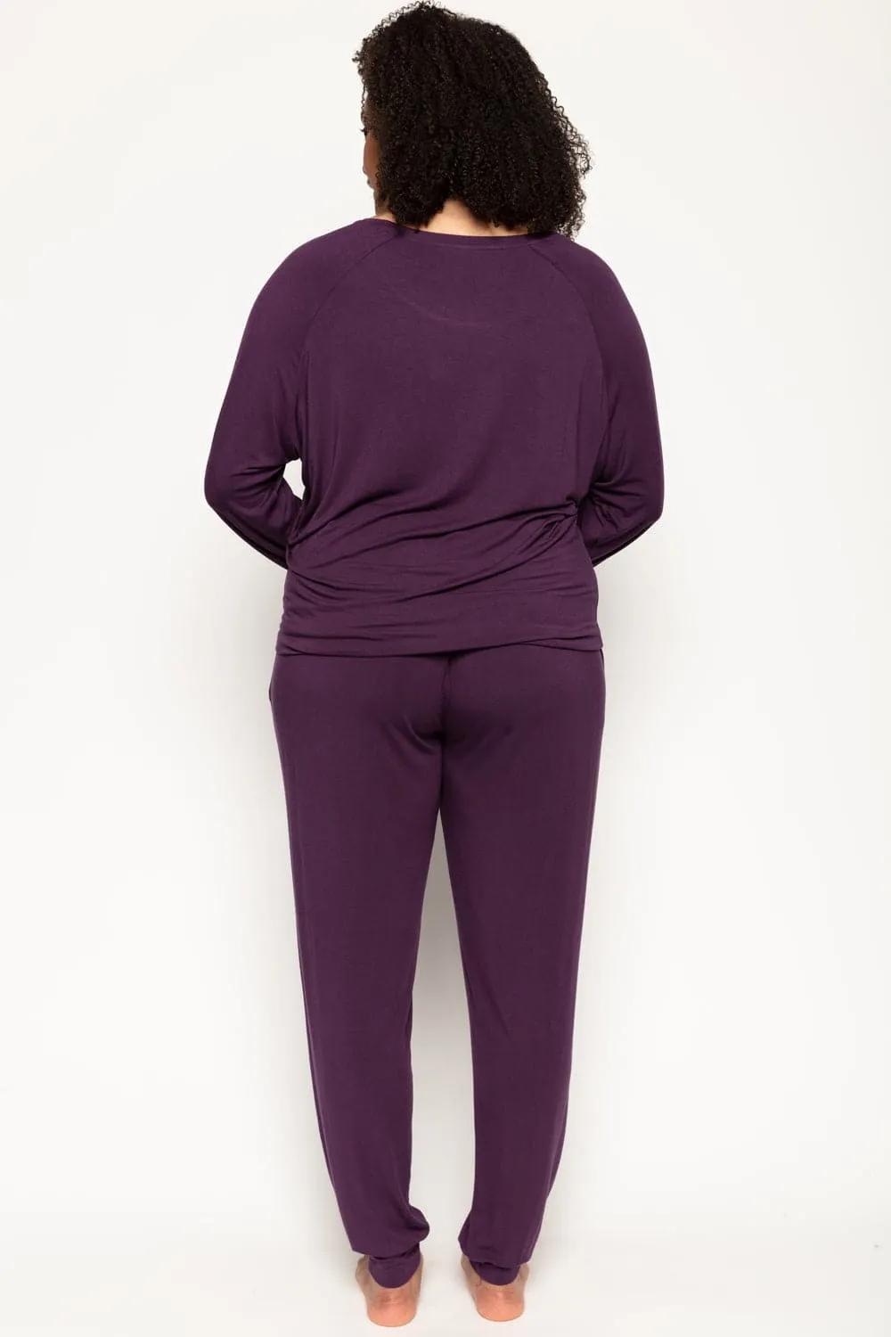 Clarissa Purple Jersey Pants, Size UK 10