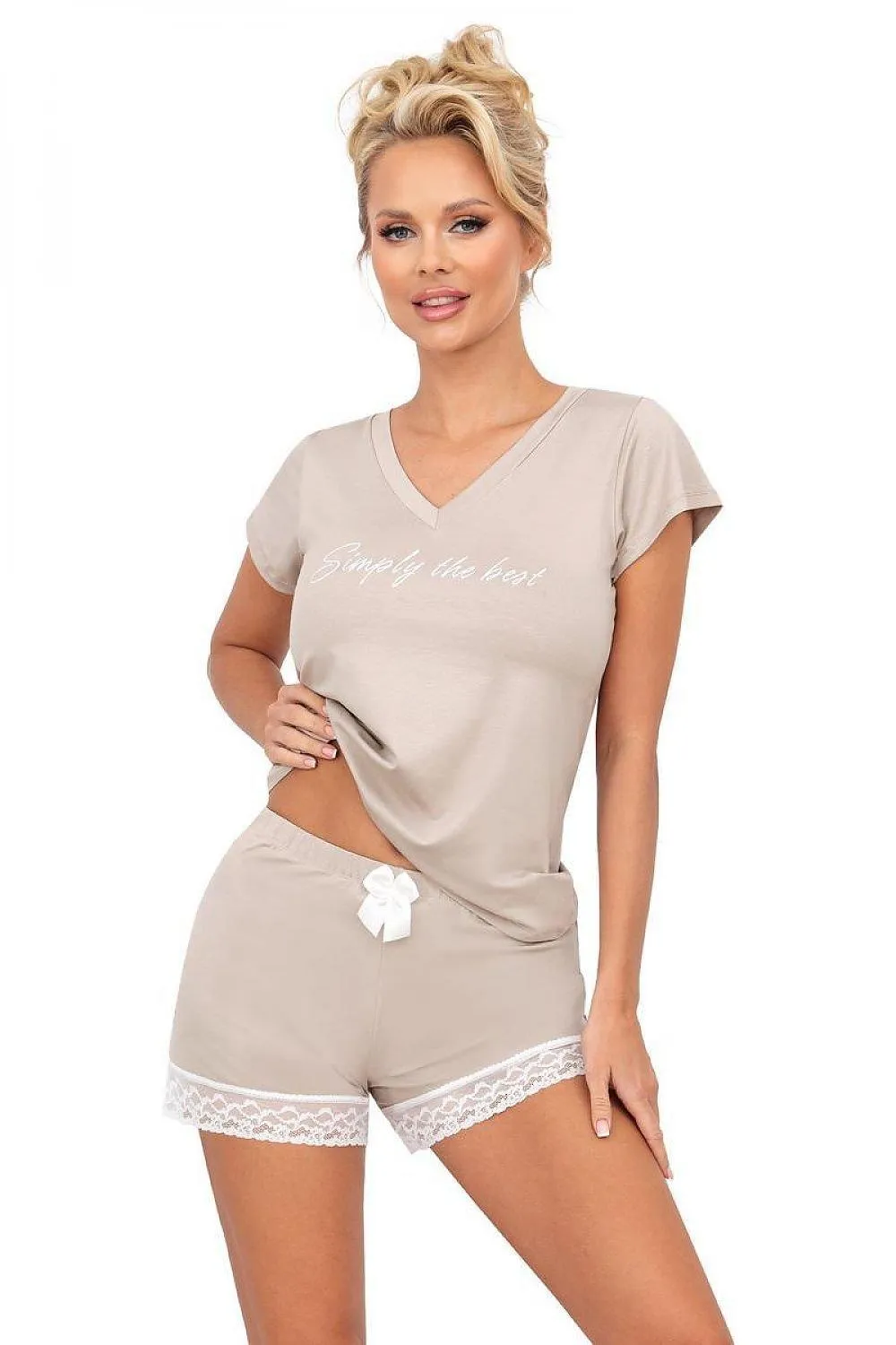 Donna soft short-sleeved blouse pajamas