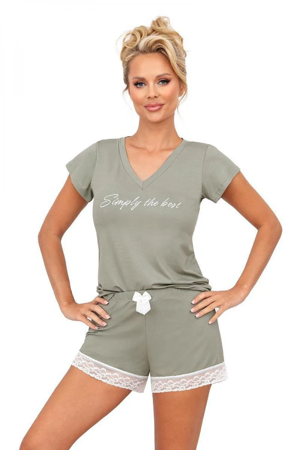 Donna soft short-sleeved blouse pajamas