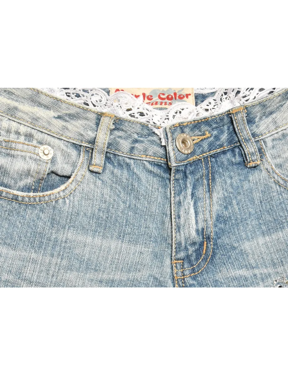 Embellished Denim Shorts - W30 L15