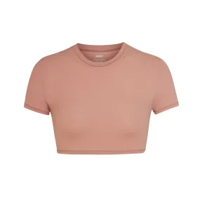 FITS EVERYBODY SUPER CROPPED T-SHIRT | ROSE CLAY