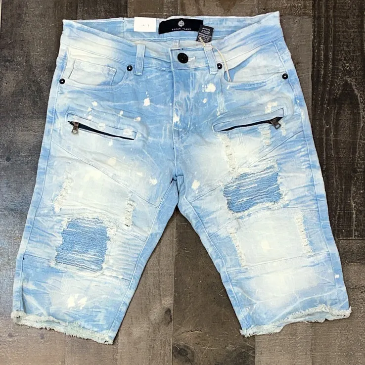 Focus- bleached splattered shorts