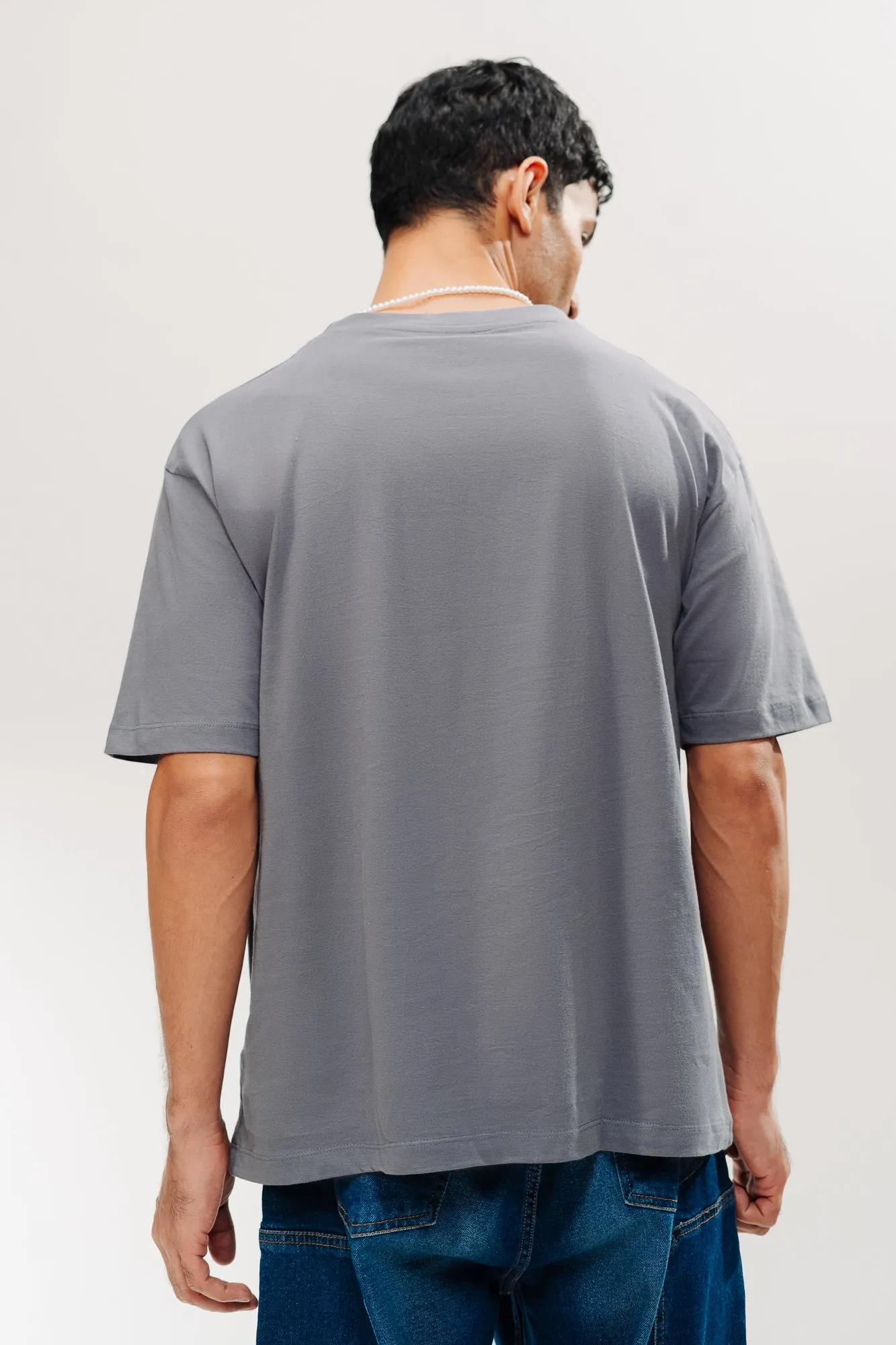 Grey Oversized Men's Tees