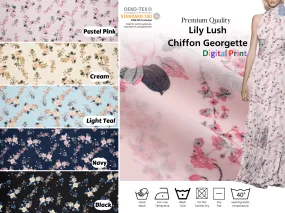 Lily Lush Chiffon Georgette Digital Print Fabric - #261