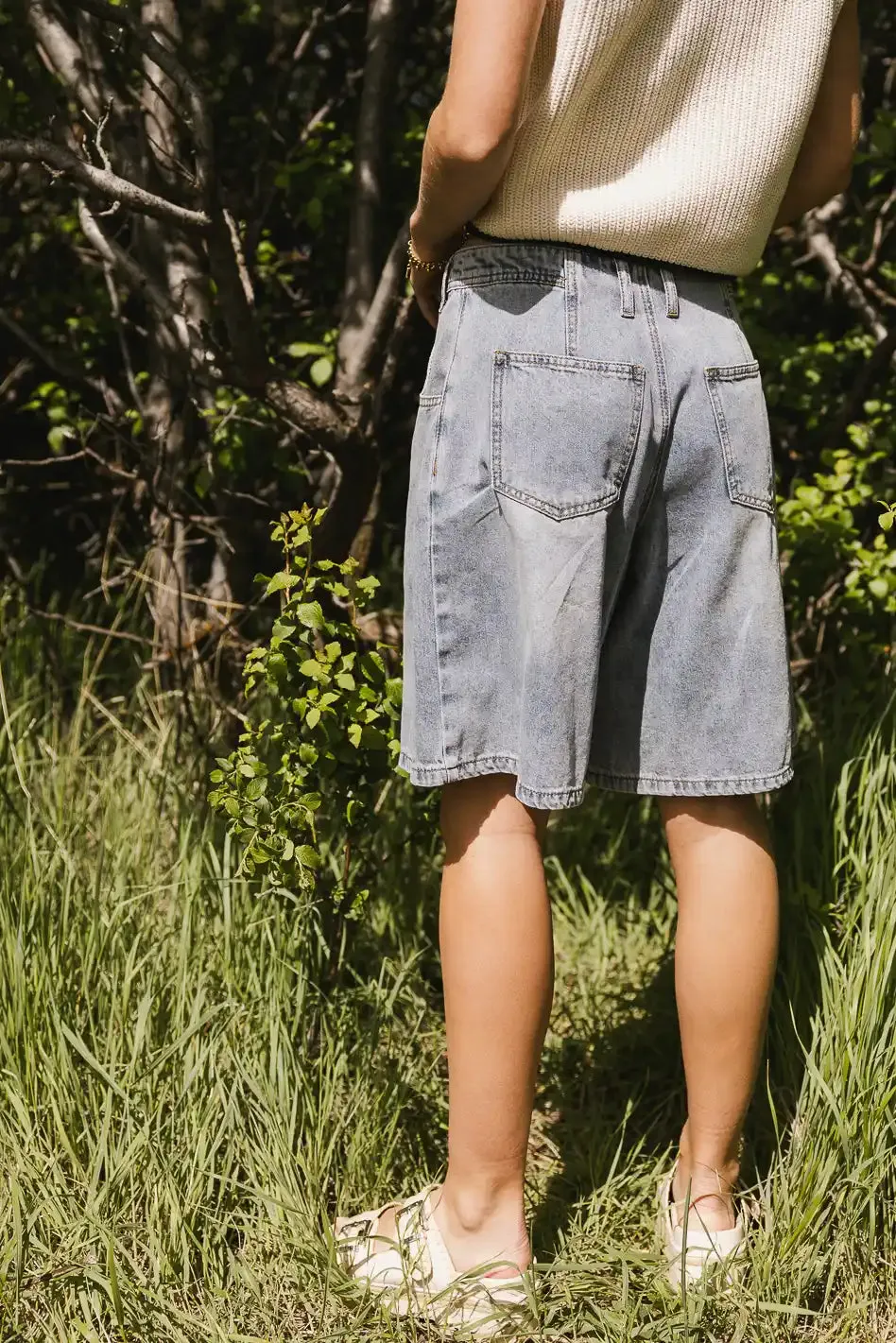 Mary Jane Denim Bermudas - FINAL SALE