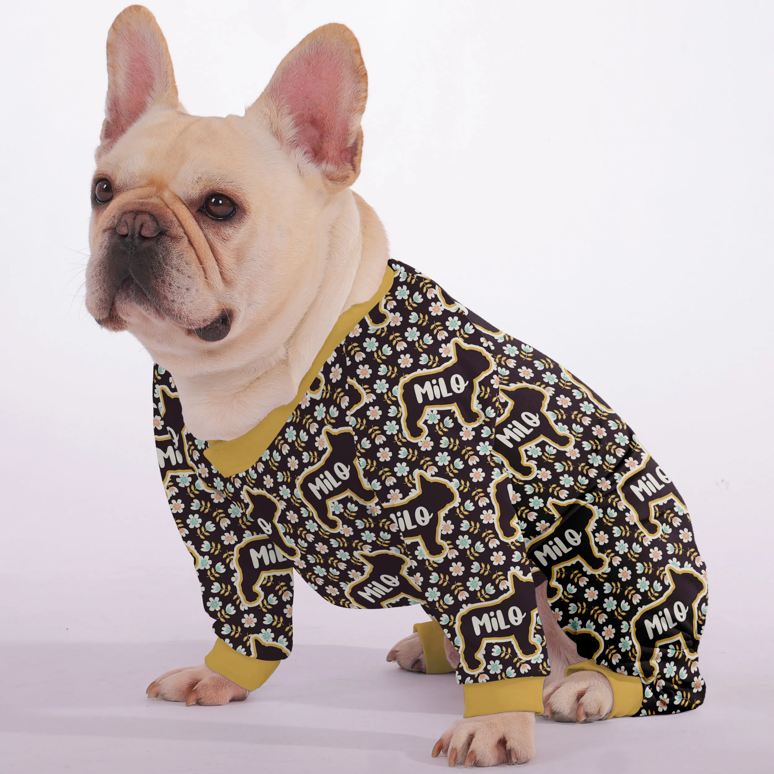 Molly - Personalized French Bulldog Pajamas with Frenchie’s Name – Ultra-Soft, Cozy, and Adorably Stylish!