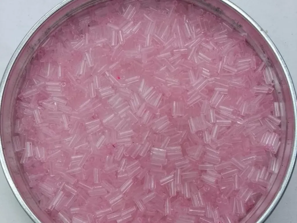 Pastel Pink Transparent Pipe Glass Seed Beads- 4.5 mm (Wholesale)