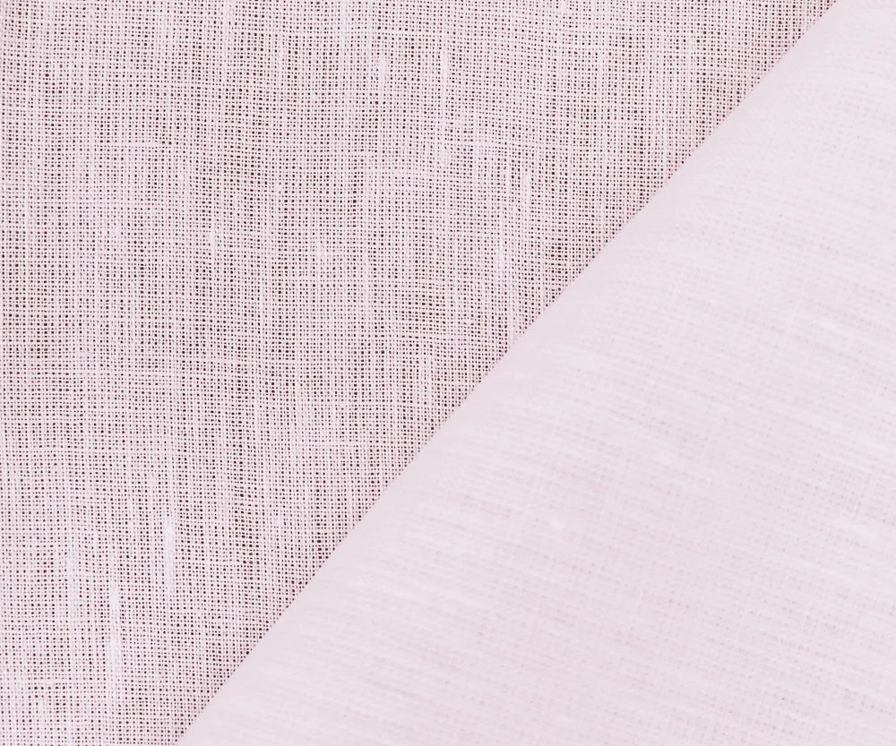 Pastel Pink-White Spence Bryson Texture Slub Irish Linen Chambray Fabric