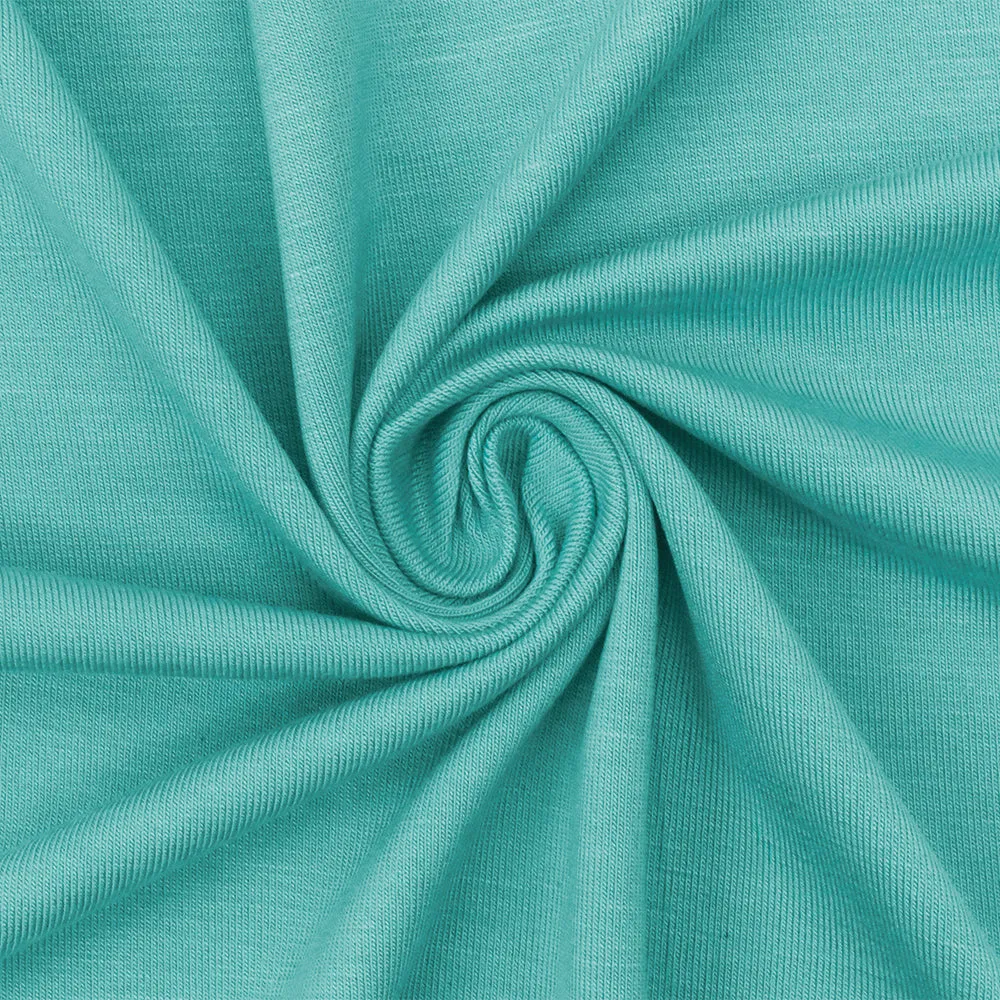 Pastel Teal Solid Stretch Spandex Rayon Modal Jersey Knit Fabric