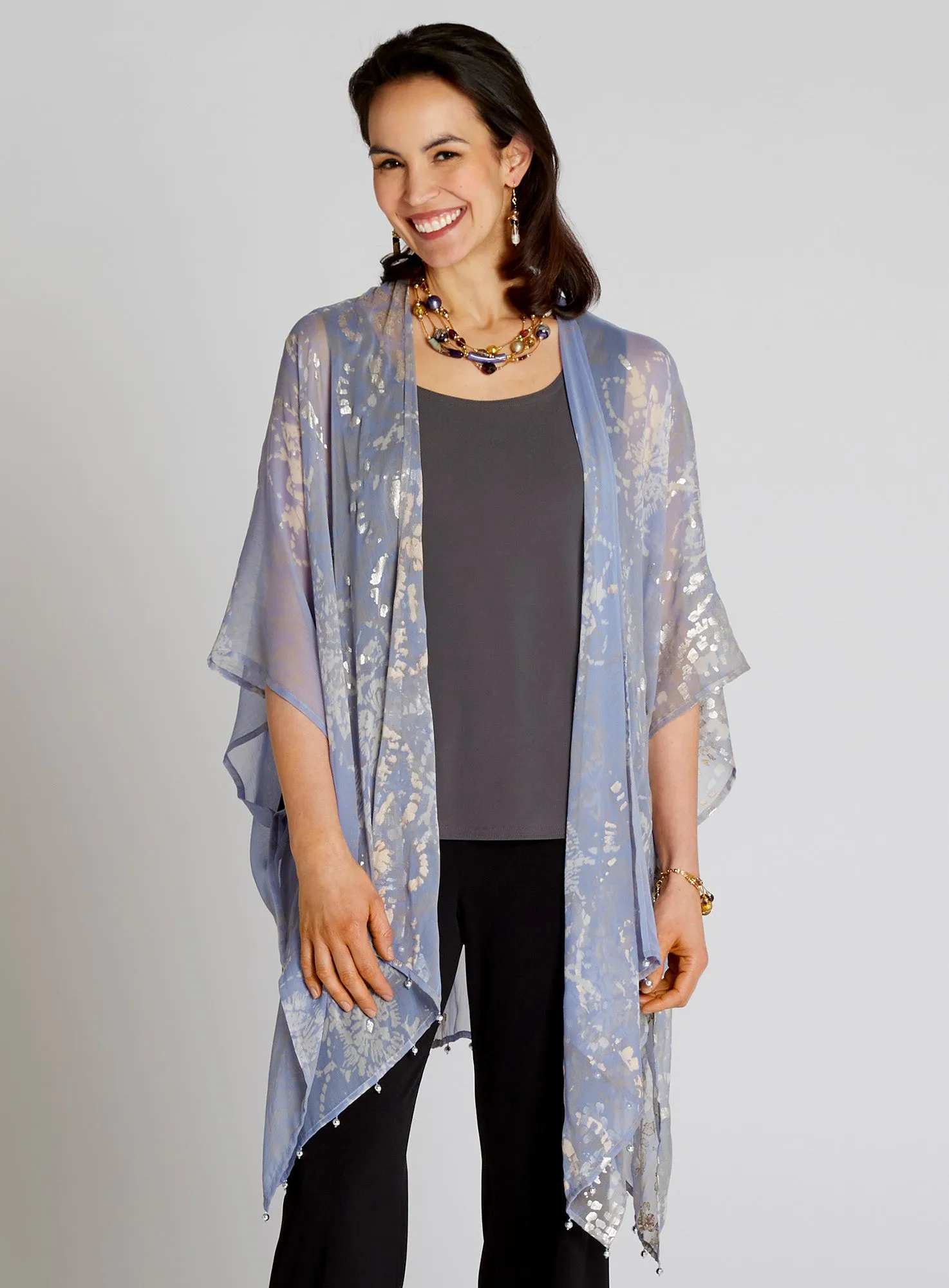 Pewter Lotus Caftan Topper