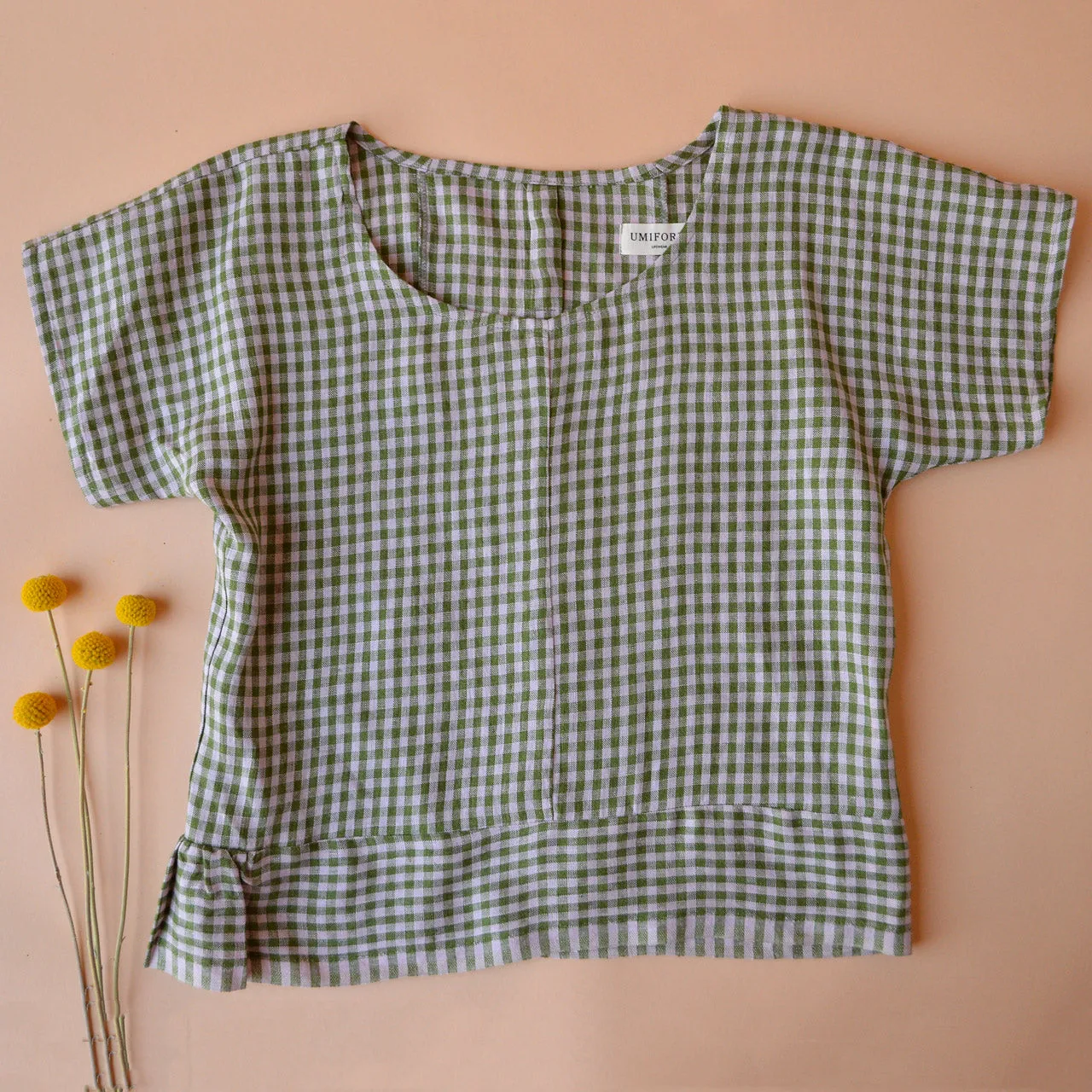 Pieces Top - 100% European Linen - Garden Gingham (Women S-L)