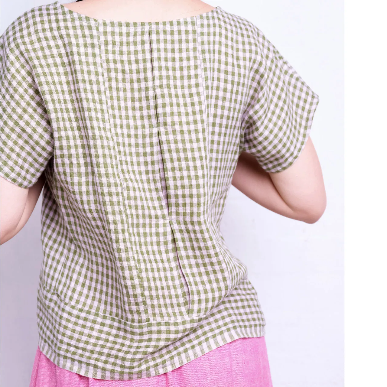 Pieces Top - 100% European Linen - Garden Gingham (Women S-L)