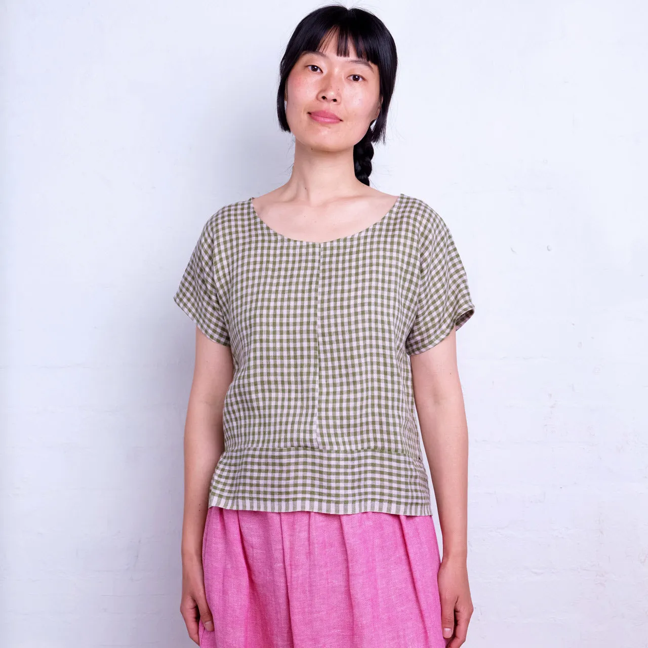 Pieces Top - 100% European Linen - Garden Gingham (Women S-L)