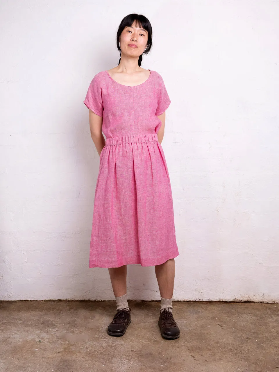 Pieces Top - 100% European Linen - Old Soul Pink Twill (Women S-L)