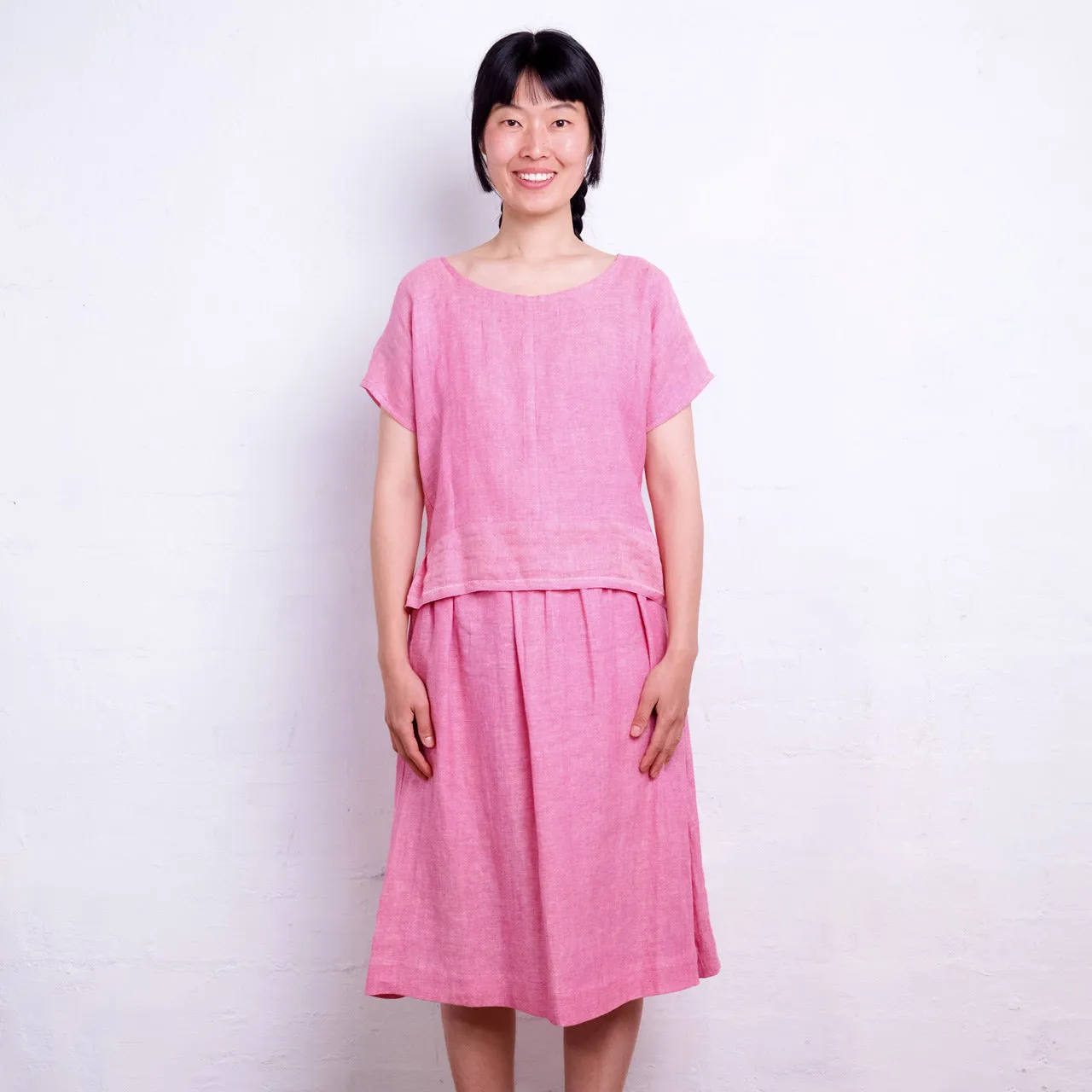 Pieces Top - 100% European Linen - Old Soul Pink Twill (Women S-L)