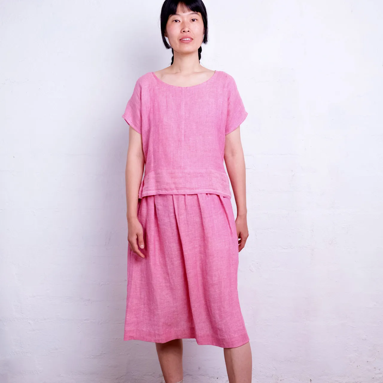 Pieces Top - 100% European Linen - Old Soul Pink Twill (Women S-L)