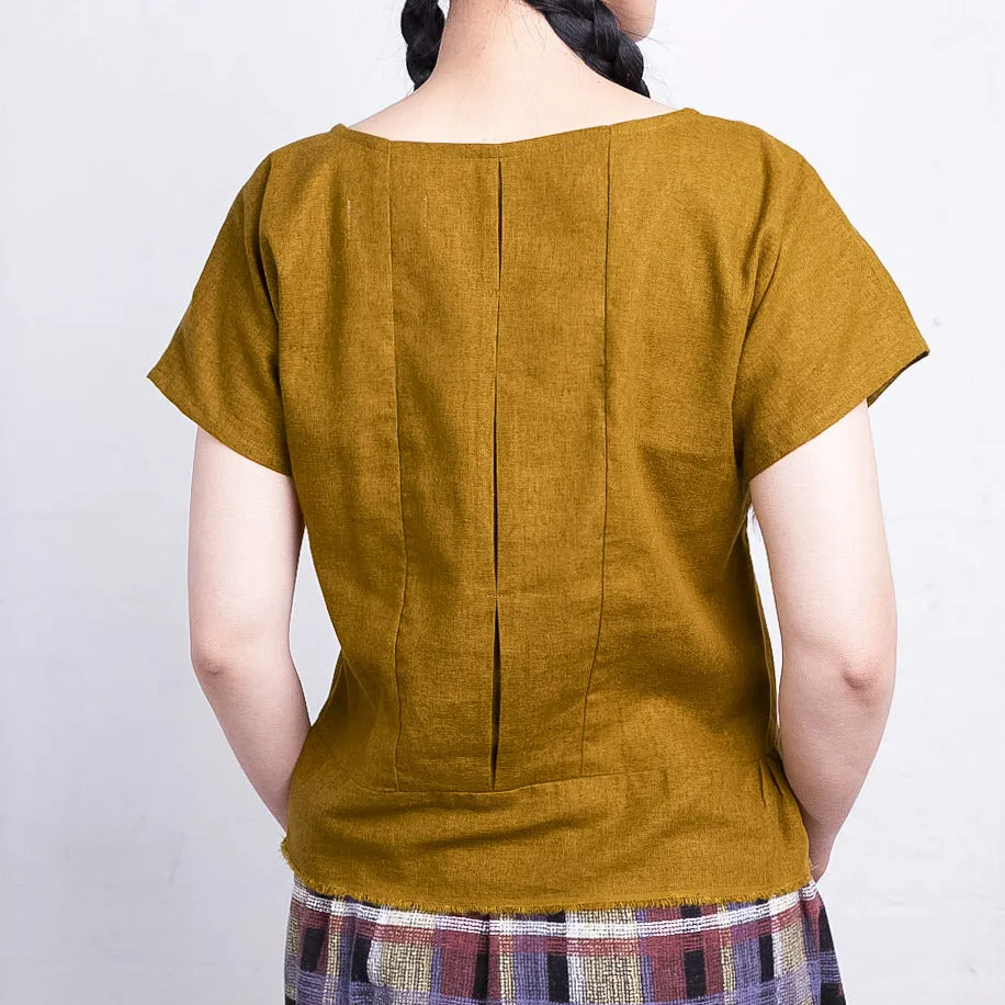 Pieces Top - Organic Linen/Cotton - Dijon (Women S-L)