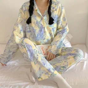 Soft Floral Pastel Pajamas