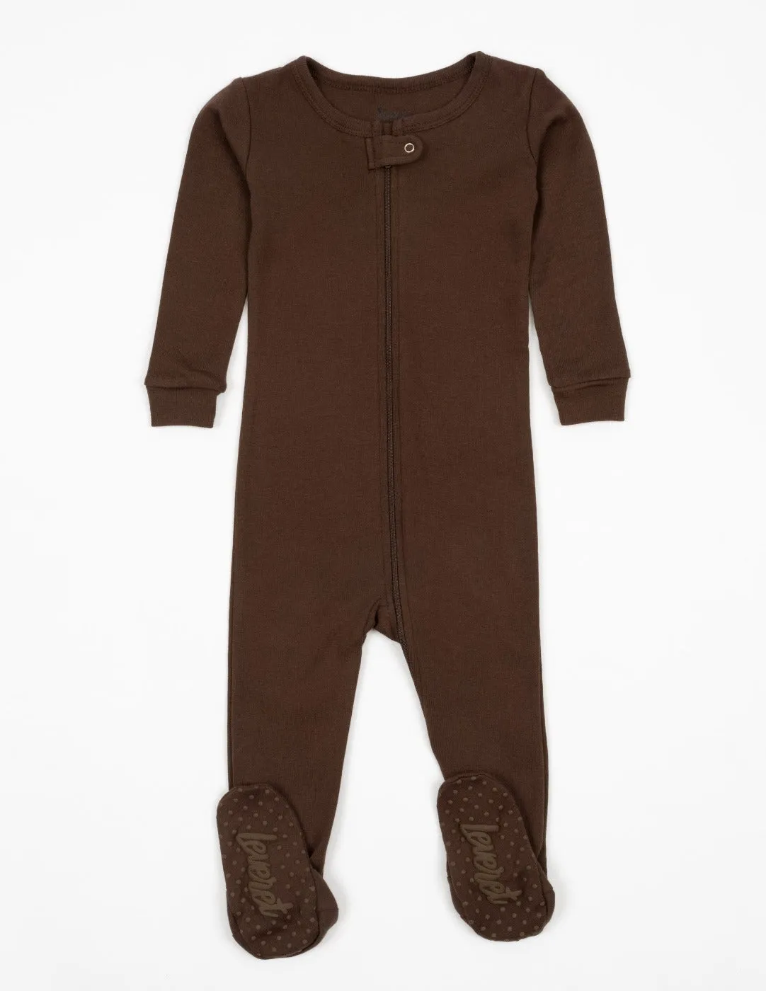 Solid Color Brown Matching Family Pajama Set