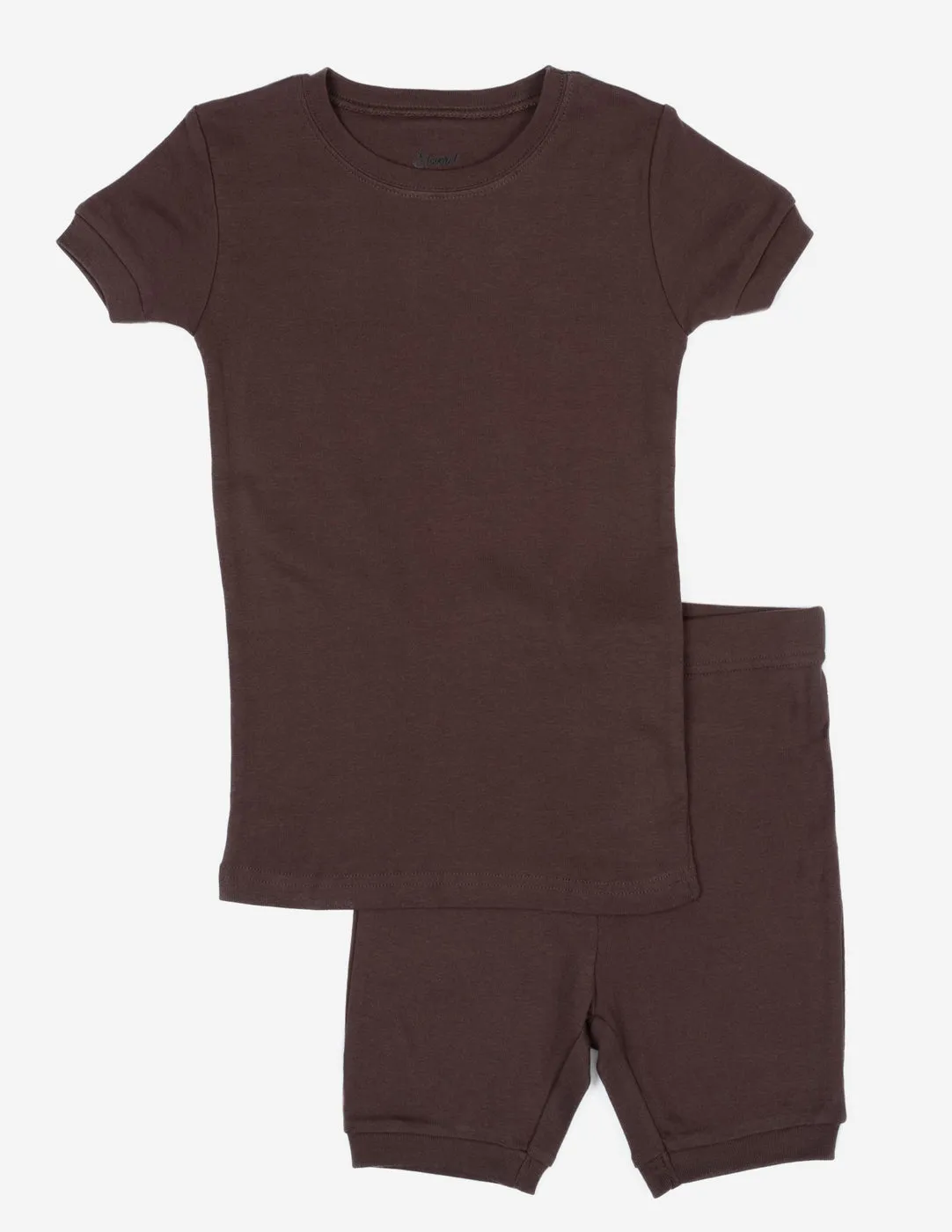 Solid Color Brown Matching Family Pajama Set