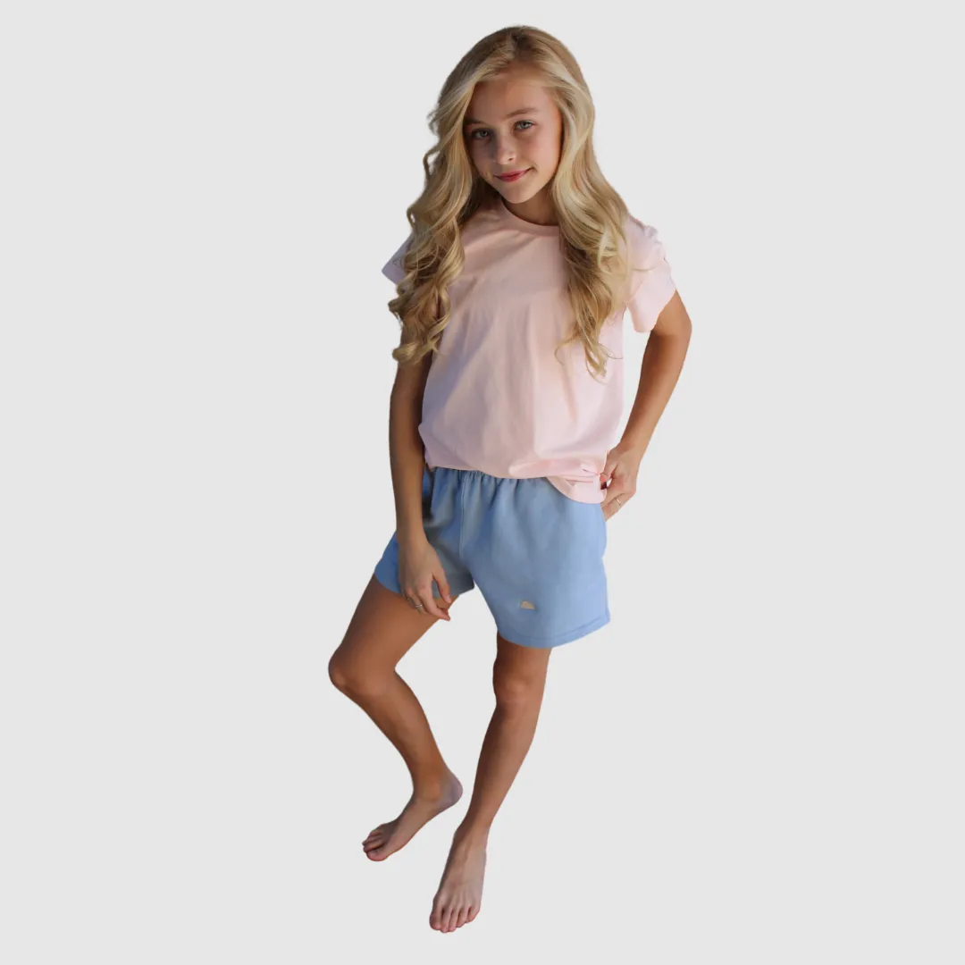 SYDNEY SHORTS IN SOFT CHAMBRAY BLUE