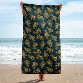 Towel - Palm Leaves in Slate and Gold