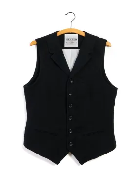 WILLIAM | Lapel Waistcoat | Black