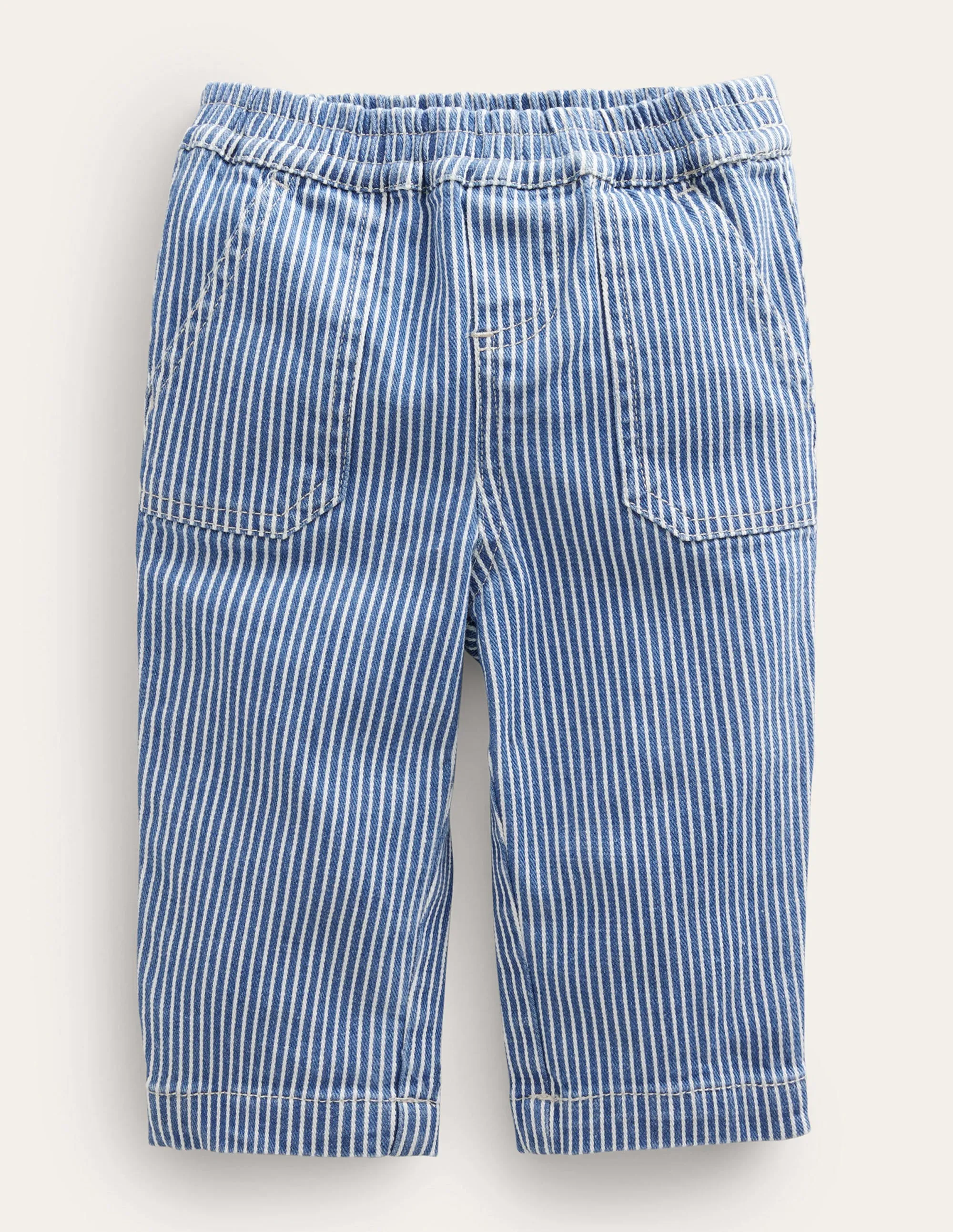 Woven Bottoms-Penzance Blue/ Ivory