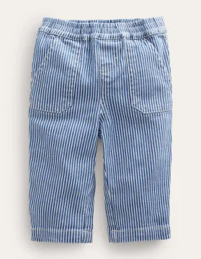 Woven Bottoms-Penzance Blue/ Ivory